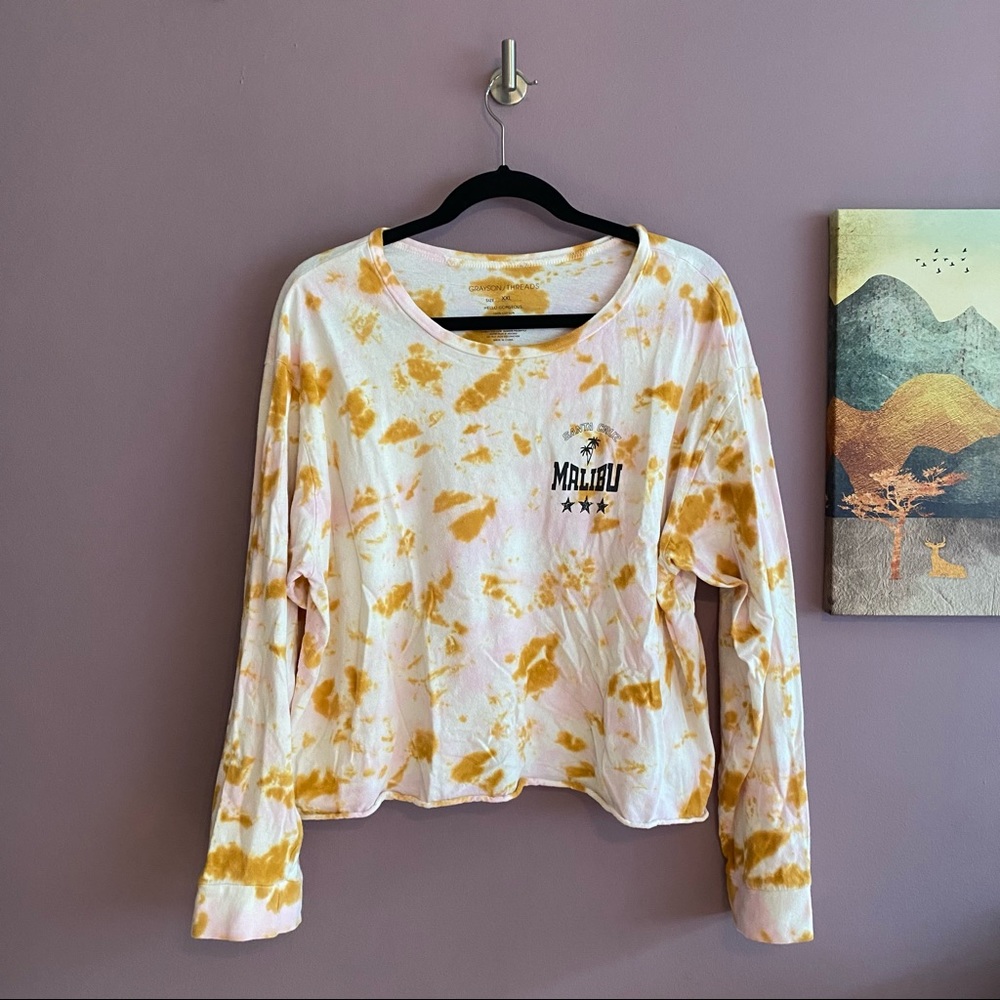 Grayson Threads Tie Dye Crop Long Sleeve
